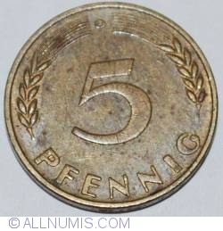 Image #1 of 5 Pfennig 1968 D