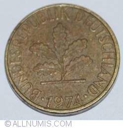 Image #2 of 5 Pfennig 1974 J