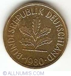 Image #2 of 5 Pfennig 1980 G
