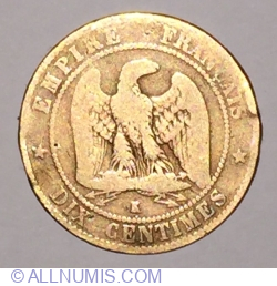 Image #2 of 10 Centimes 1861 K