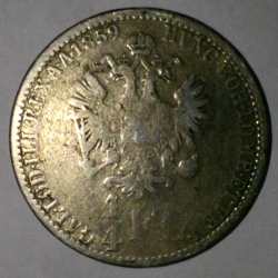 Image #2 of 1/4 Florin 1859 A