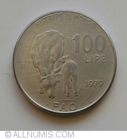 Image #1 of 100 Lira 1979 FAO
