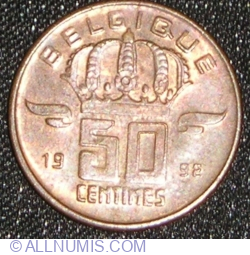 Image #1 of 50 Centimes 1992 (Belgique)