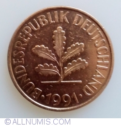 10 Pfennig 1991 F
