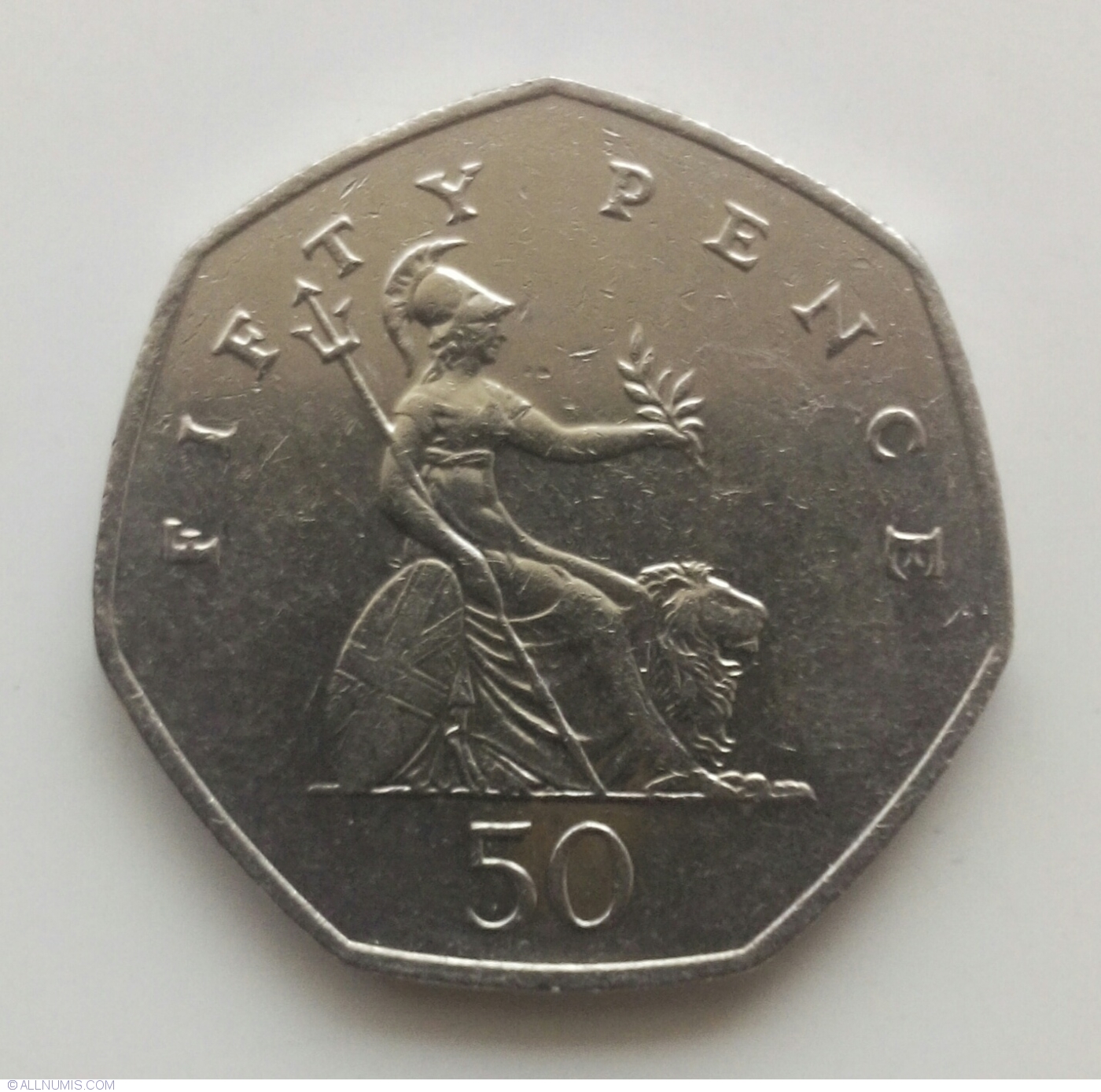 50 Pence 2001 Elizabeth II 1952 2022 Great Britain Coin 3045
