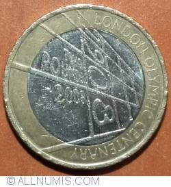 2 Pounds 2008 - Olympics Centenary - London 1908
