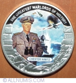 Image #1 of 5 Dollars 2011 - The greatest Warlords of History - Chester Nimitz