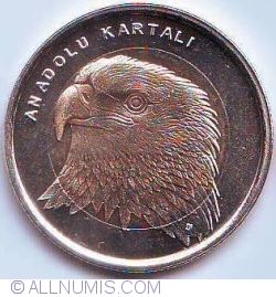 Image #2 of 1 Lira 2014 - Anatolian Eagle