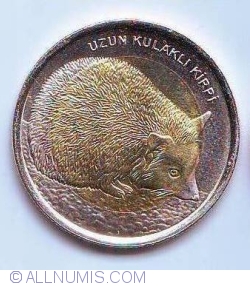Image #2 of 1 Lira 2014 - Long-eared Hedgehog