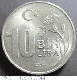 Image #1 of 10 000 (10 Bin) Lira 1994 - Olimpiada 1994