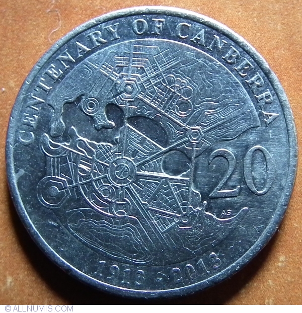 20 Cents 2013 - Centenary of Canberra, Commemorative - Misc