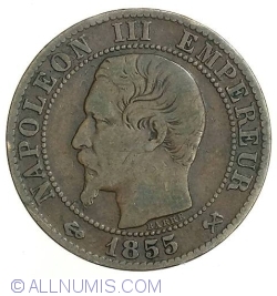 Image #2 of 5 Centimes 1855 B (Anchor)