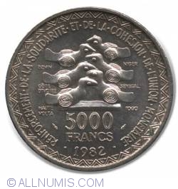 Image #2 of 5000 Francs 1982  Monetary Union