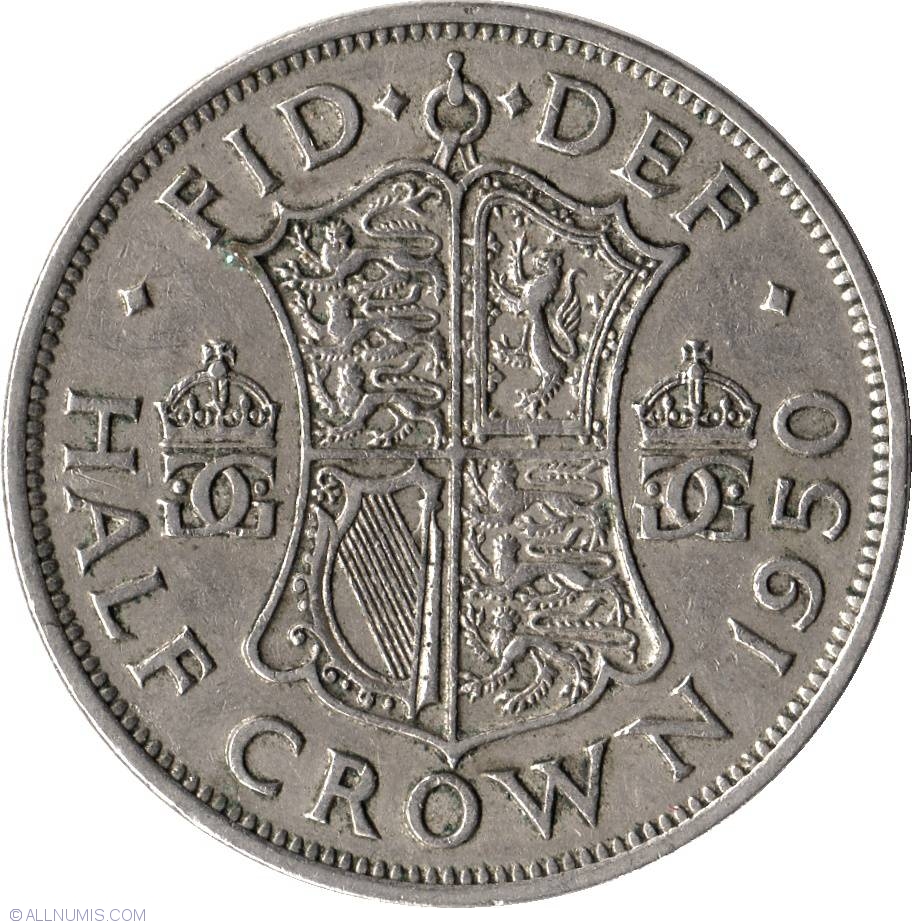 Half Crown 1950 George VI 1936 1952 Marea Britanie Moned 29476