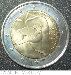 Image #2 of 2 Euro 2017 - 25th anniversary of the pink ribbon, symbol of the fight against breast cancer
