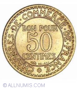 Image #2 of 50 Centimes 1928  cu cifra 2 deschisa