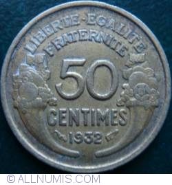 50 Centimes 1932 cifra 9 inchisa