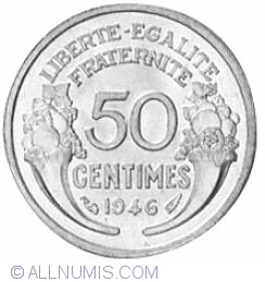 Image #2 of 50 Centimes 1946