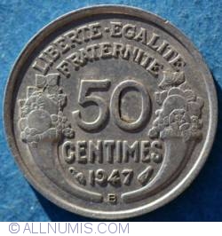 Image #2 of 50 Centimes 1947 B