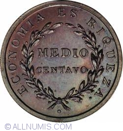Image #2 of ½ Centavo 1835