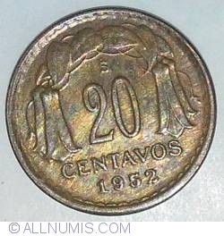 Image #2 of 20 Centavos 1952