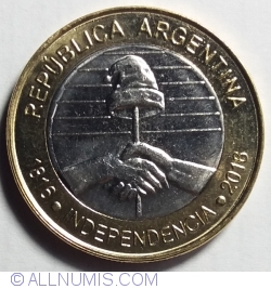 Image #2 of 2 Pesos 2016 - 200 ani de la Declaratia de Independenta