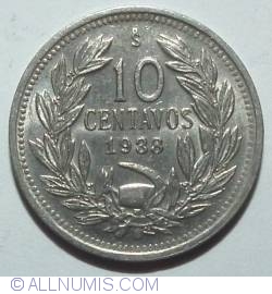 Image #1 of 10 Centavos 1938 So