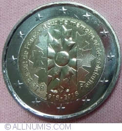 Image #2 of 2 Euro 2018 - 100th Anniversary of the end of the First World War (Bleuet de France)