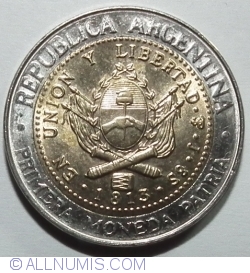 Image #2 of 1 Peso 2013 - Bicentennary of the First Patriotic Coin
