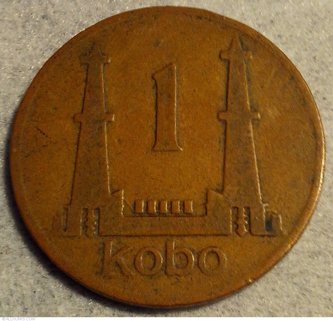 1 Kobo 1974 Republica 1963 2010 Nigeria Moned 30684