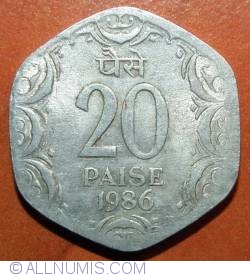 Image #2 of 20 Paise 1986 C