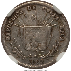 Image #2 of 1/16 Peso 1862 GW