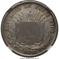 Image #2 of 1/4 Peso 1855 JB