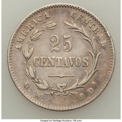 25 Centavos 1886 GW