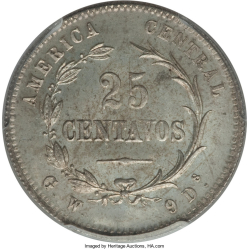 25 Centavos 1887 GW