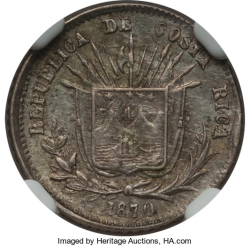 Image #2 of 5 Centavos 1870 GW