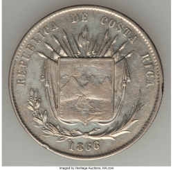 Image #1 of 50 Centavos 1866/5 GW