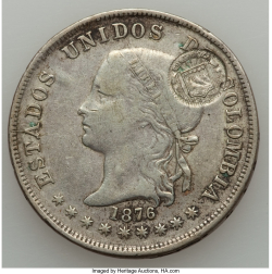Image #1 of [Countermark]  50 Centavos ND (1889) 1876