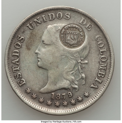 Image #1 of [Countermark]  50 Centavos ND (1889) 1879