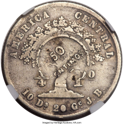 Image #2 of [Countermark] 50 Centimos (1923) 1850 JB