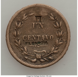 Image #1 of 1 Centavo 1868