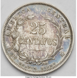 25 Centavos 1890 H