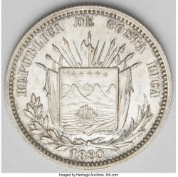 25 Centavos 1890 H