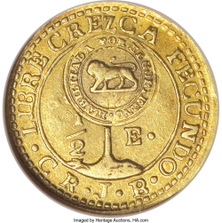 Image #2 of [Countermark]   1/2 Escudo (1849-57) 1846