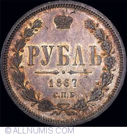 Image #2 of 1 Rouble 1867