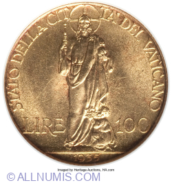 Image #1 of 100 Lire 1935 (XIV)