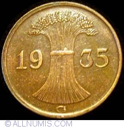 Image #2 of 1 Reichspfennig 1935 G