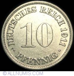 Image #1 of 10 Pfennig 1911 F