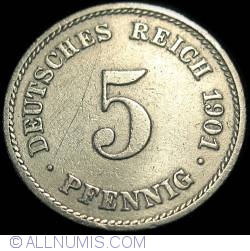 5 Pfennig 1901 E