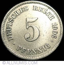 5 Pfennig 1906 E